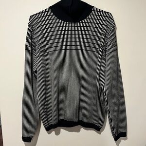 HUGO BOSS PATTERNED BLACK & WHITE WOMEN SWEATER